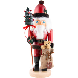 Nussknacker Weihnachtsmann mit Teddy - 44,5 cm