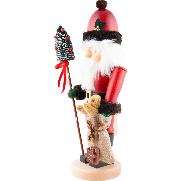 Nussknacker Weihnachtsmann mit Teddy - 44,5 cm