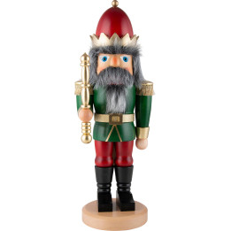 Nussknacker König rot/grün - 43 cm
