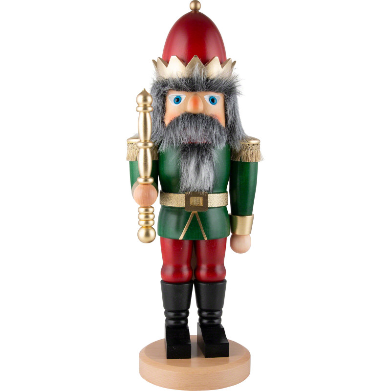 Nussknacker König rot/grün - 43 cm