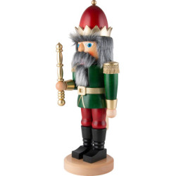 Nussknacker König rot/grün - 43 cm