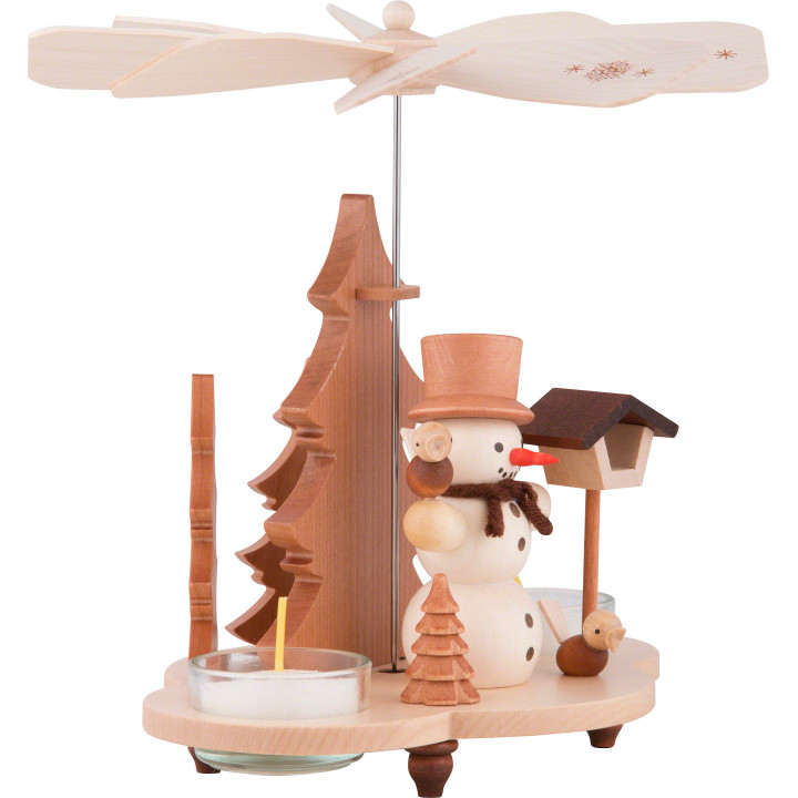 1-stöckige Pyramide Schneemann - 19,5 cm
