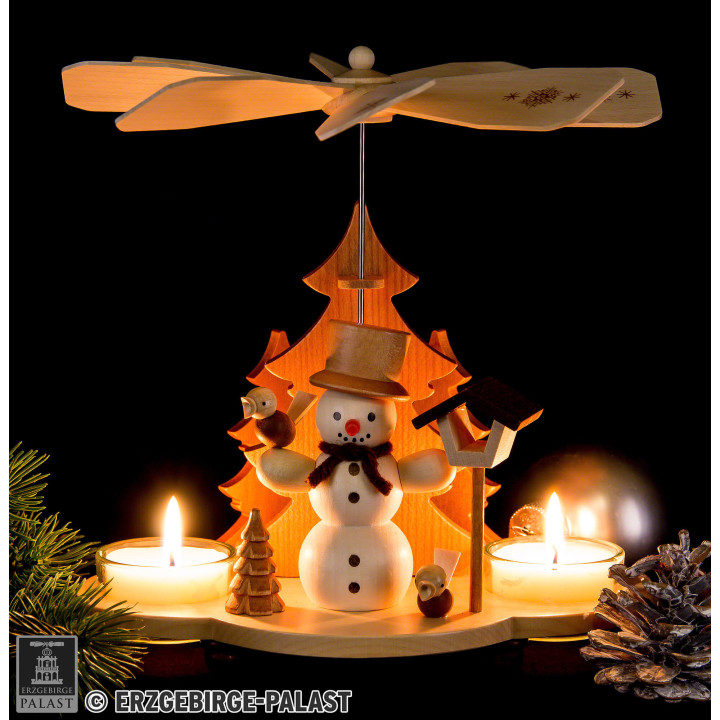 1-Tier Pyramid - Snowman - 19,5 cm / 8 inch