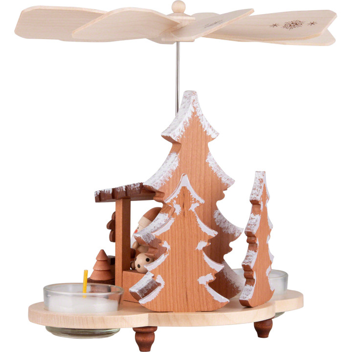 1-Tier Pyramid Santa at the Striezel Market Natural - 19,5 cm / 7.7 inch