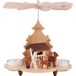 1-Tier Pyramid - Wood`s Feeding Natural - 19,5 cm / 7.7 inch