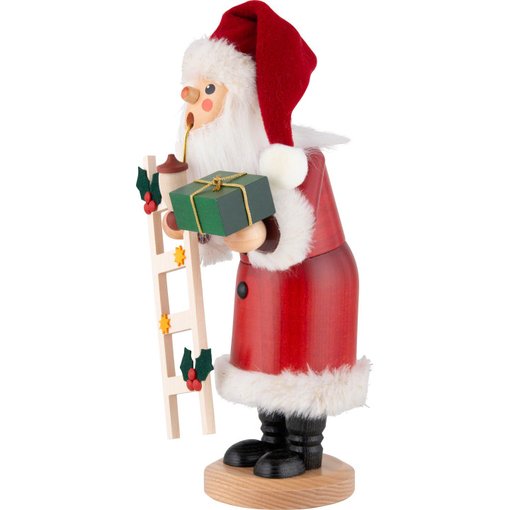 Räuchermännchen Weihnachtsmann mit Leiter - 28,5 cm