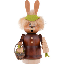 Räuchermännchen Miniwichtel Häsin mit Karotte - 16,5 cm