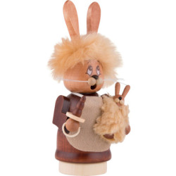 Smoker - Mini-Gnome Bunny Girl with Baby - 16 cm / 6.3 inch