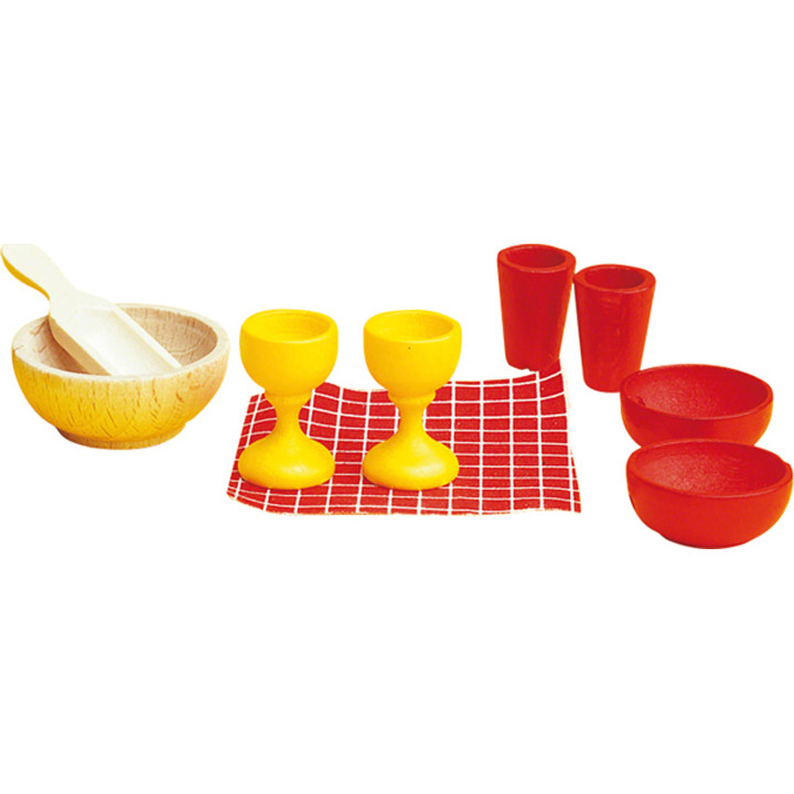 Wooden Bowl & Cup Set