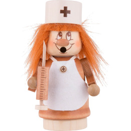 Räuchermännchen Miniwichtel Krankenschwester - 13,5 cm