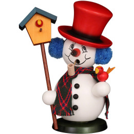 Smoker - Snowman with Bird House - 23 cm / 9.1 inch