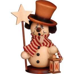 Räuchermännchen Schneemann Sternenträger natur - 23,5 cm