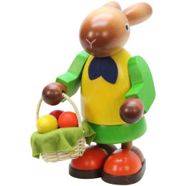 Bunny (female) with Eggs in Basket - 16,5 cm / 6 inch