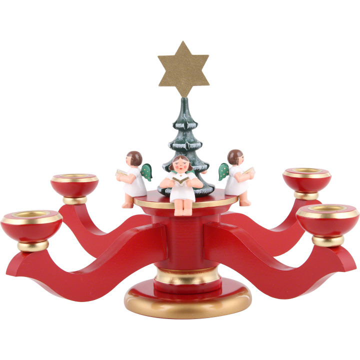Adventsleuchter rot - 20,0 cm