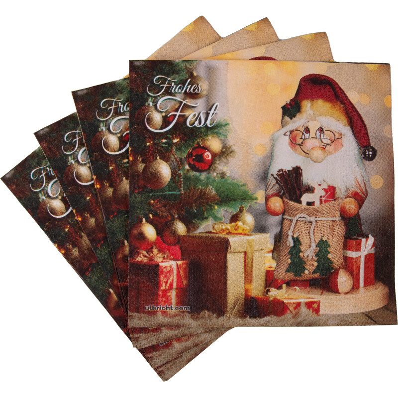 Napkins Santa Claus - 20 pcs. - 16,5 cm / 6.5 inch