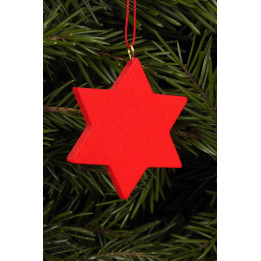Tree Ornament - Star Red - 4,4x4,4 cm / 2x2 inch