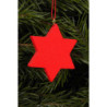 Christbaumschmuck Stern rot - 4,4x4,4 cm