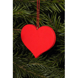 Tree Ornament - Heart Red - 5,7x4,5 cm / 2x2 inch