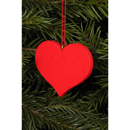 Christbaumschmuck Herz rot - 5,7x4,5 cm