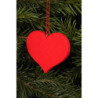 Christbaumschmuck Herz rot - 5,7x4,5 cm