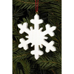 Christbaumschmuck Eiskristall natur - 6,6x6,6 cm