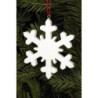 Christbaumschmuck Eiskristall natur - 6,6x6,6 cm