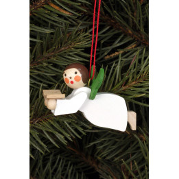 Christbaumschmuck Schwebeengel mit Buch - 4,4x2,6 cm