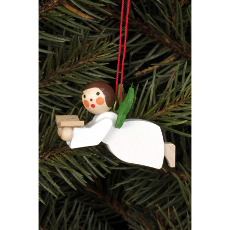 Christbaumschmuck Schwebeengel mit Buch - 4,4x2,6 cm