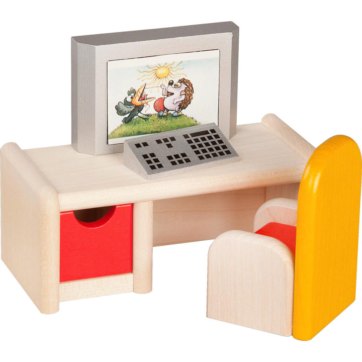Desk With Computer & Chair