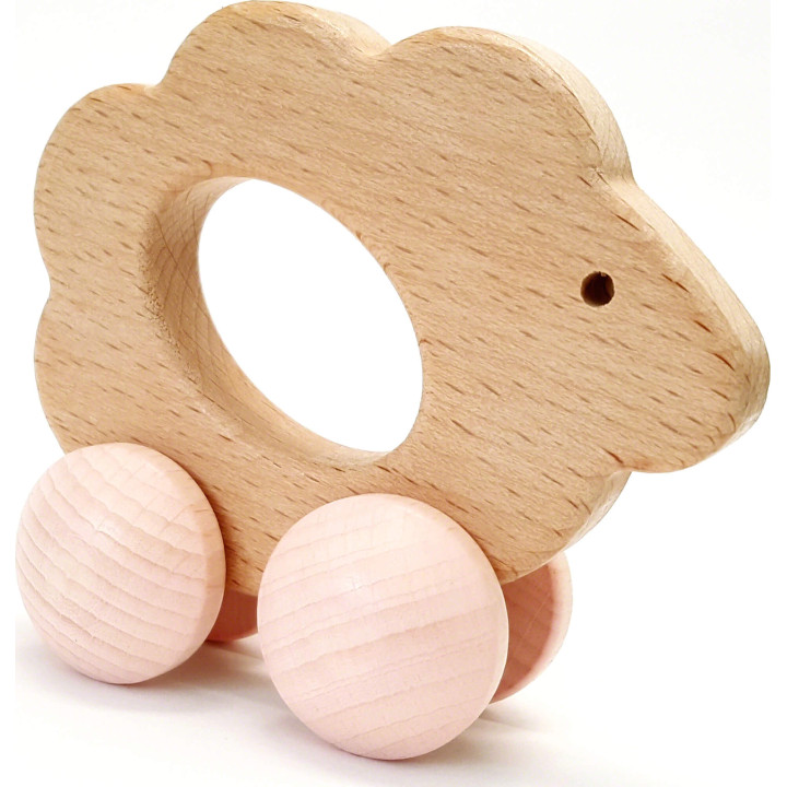 Rolli Schaf, nature rosa - 8 cm