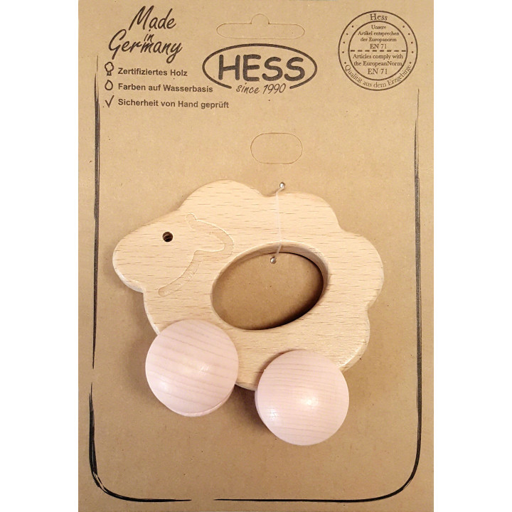 Rolli Schaf, nature rosa - 8 cm