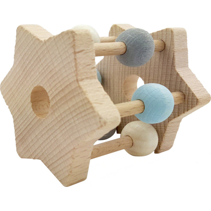 Star Rattle Nature Blue - 6,5 cm / 2.6 inch