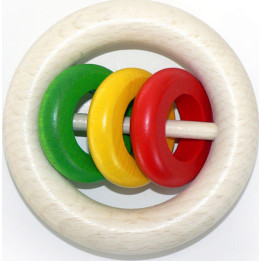Rundrassel mit 3 Ringen - 9 cm