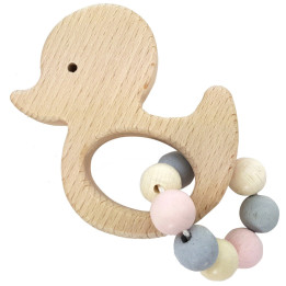 Greifrassel Ente, nature rosa - 12 cm