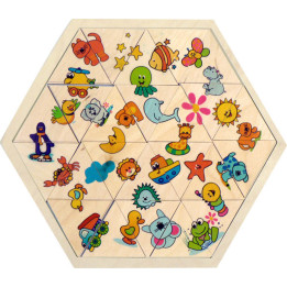Legespiel, Sechseck 25x25cm - 25 cm
