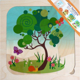 4-Schichtpuzzle Jahreszeiten - 24 cm