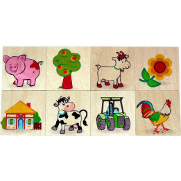 Memo Bauernhof, 16 Teile - 5 cm