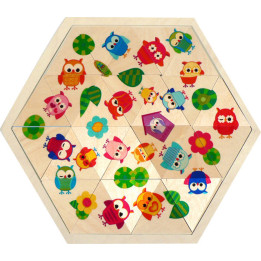 Legespiel Eulen, 34 Teile - 25 cm