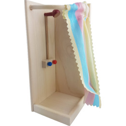 Dusche mit Vorhang