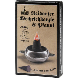Huss Neudorfer Incense Cones with Hole - Frankincense - with Holder