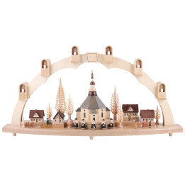 Candle Arch - Seiffen Church with Village - 31x16 inch - 80x41 cm / 16.1 inch