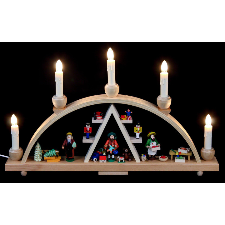 Schwibbogen Seiffener Weihnachtsmarkt - 48x28 cm