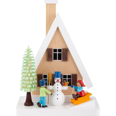 Smoking Hut - Snowman - 18 cm / 7.1 inch