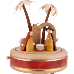 Music Box - Nativity - Natural Wood Design - 18 cm / 7.1 inch