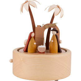 Spieldose Christi Geburt - Naturholzdesign - 18 cm