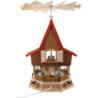 3-stöckiges Adventshaus - Christi Geburt - 77 cm