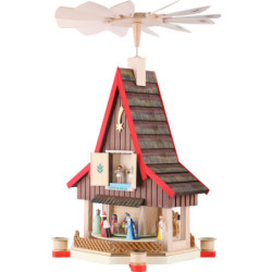 2-stöckiges Adventshaus - Christi Geburt - 53 cm