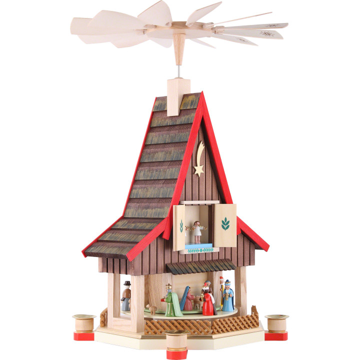 2-Tier Adventhouse - Nativity Scene - 53 cm / 21 inch