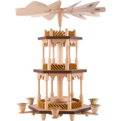 3-stöckige Pyramide unbestückt - 38 cm