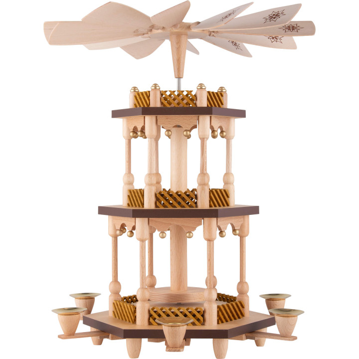 3-stöckige Pyramide unbestückt - 38 cm
